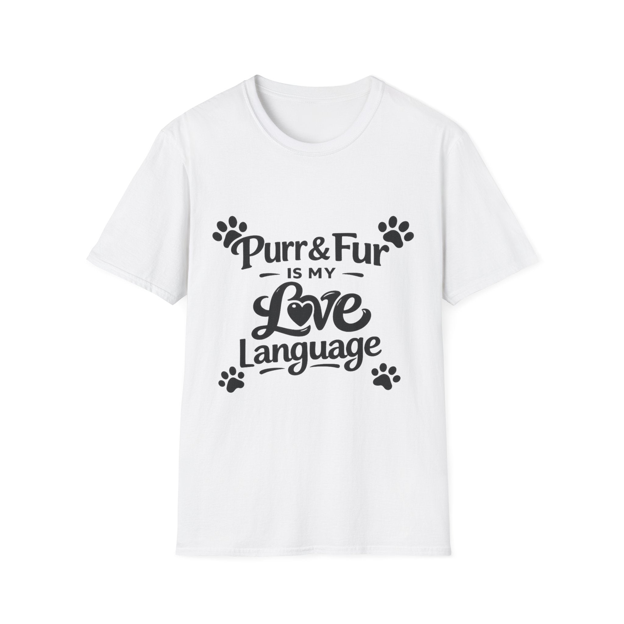 T-Shirt — "Purr & Fur Is My Love Language" Cat Lover Tee