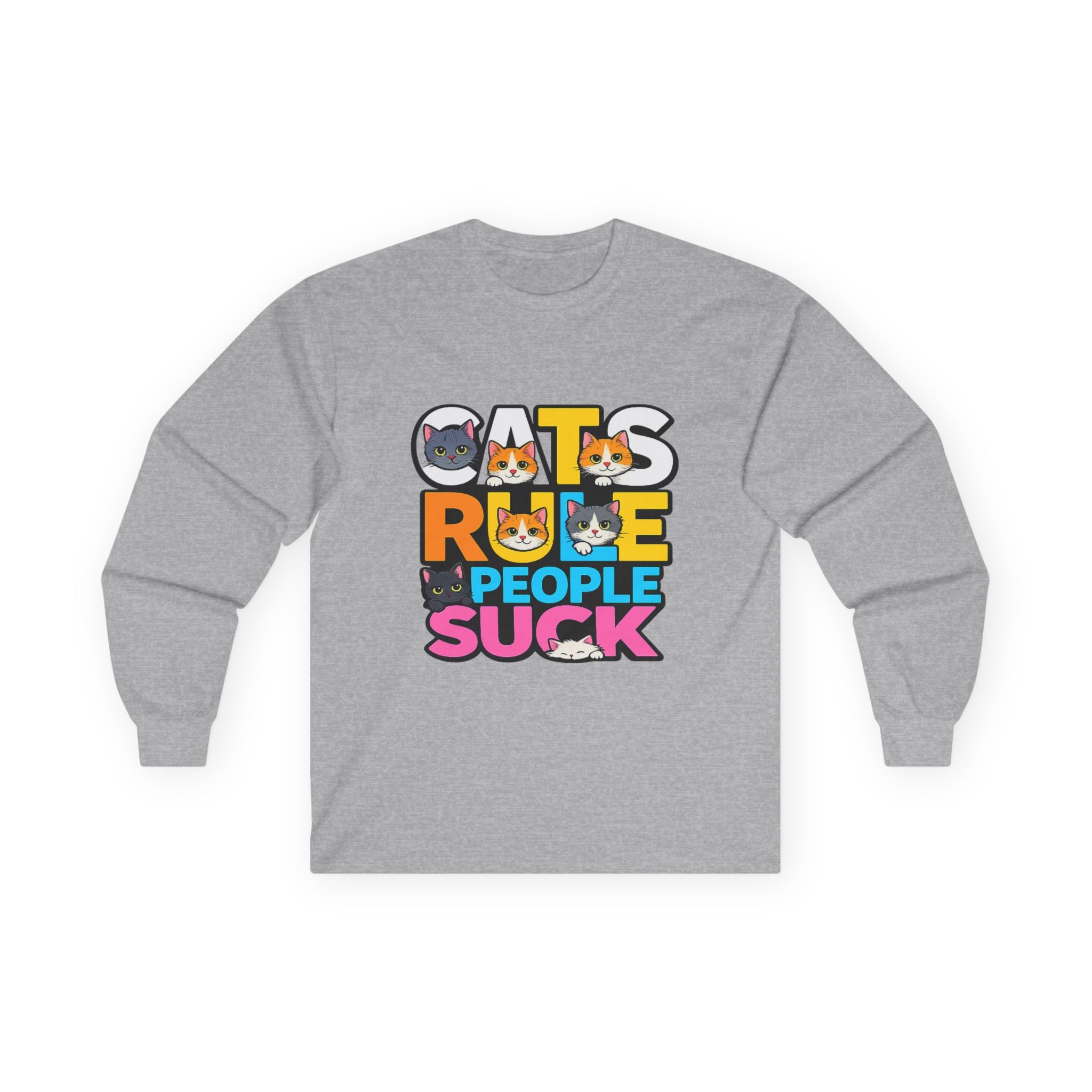 Cats Rule People Suck Long Sleeve Tee