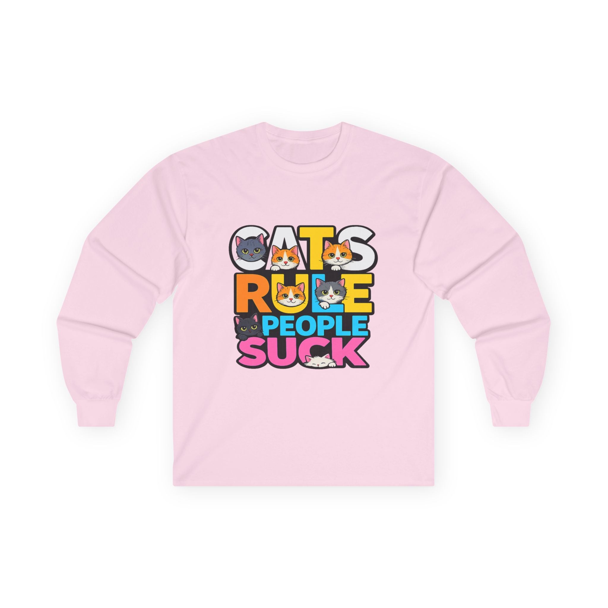 Cats Rule People Suck Long Sleeve Tee