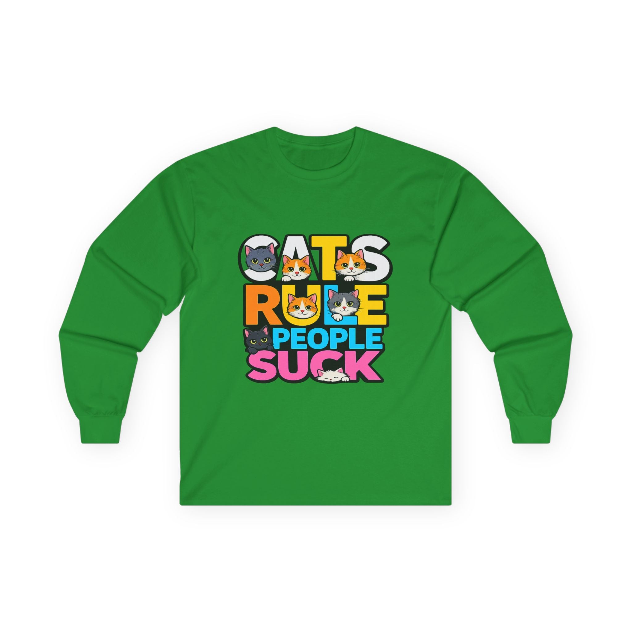 Cats Rule People Suck Long Sleeve Tee