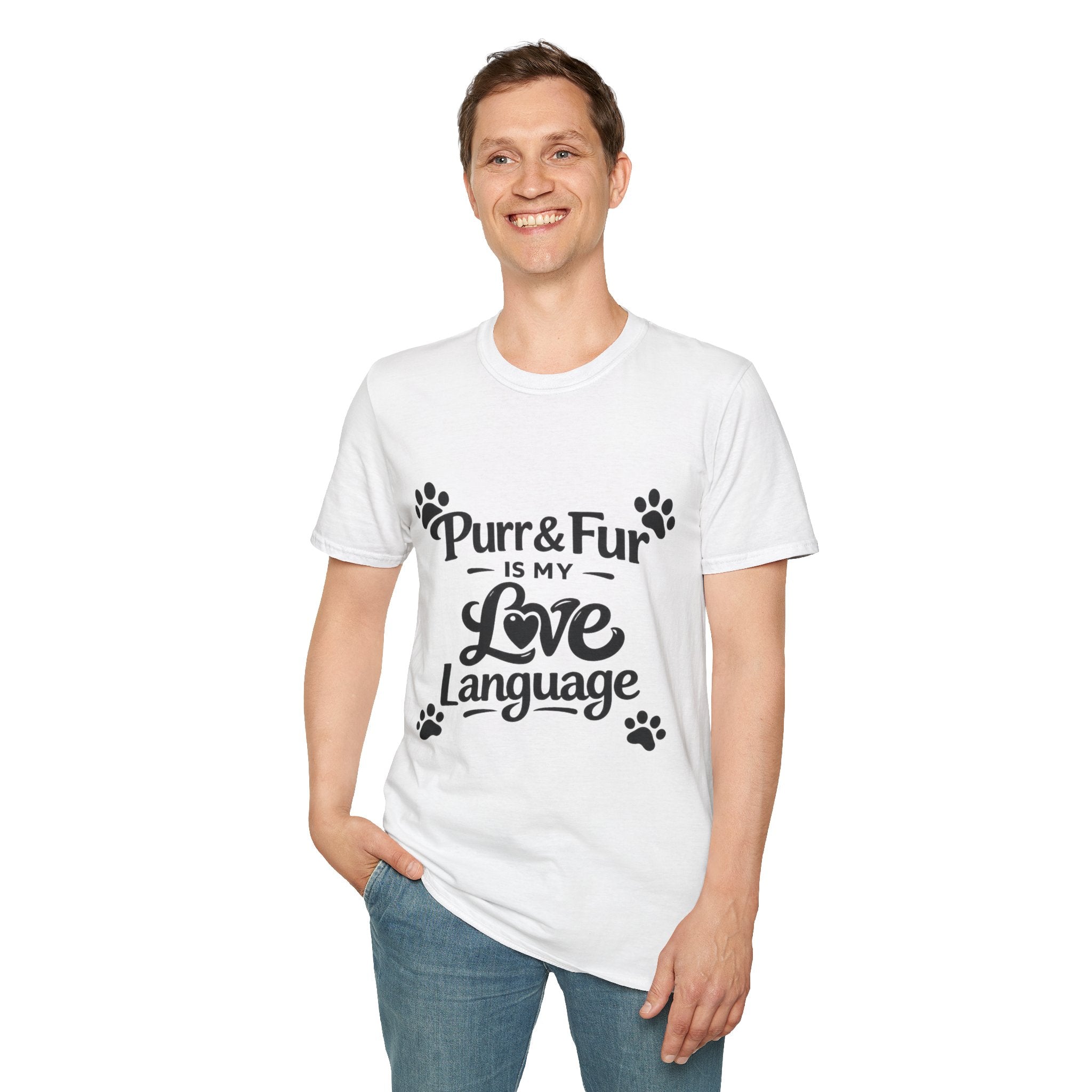 T-Shirt — "Purr & Fur Is My Love Language" Cat Lover Tee