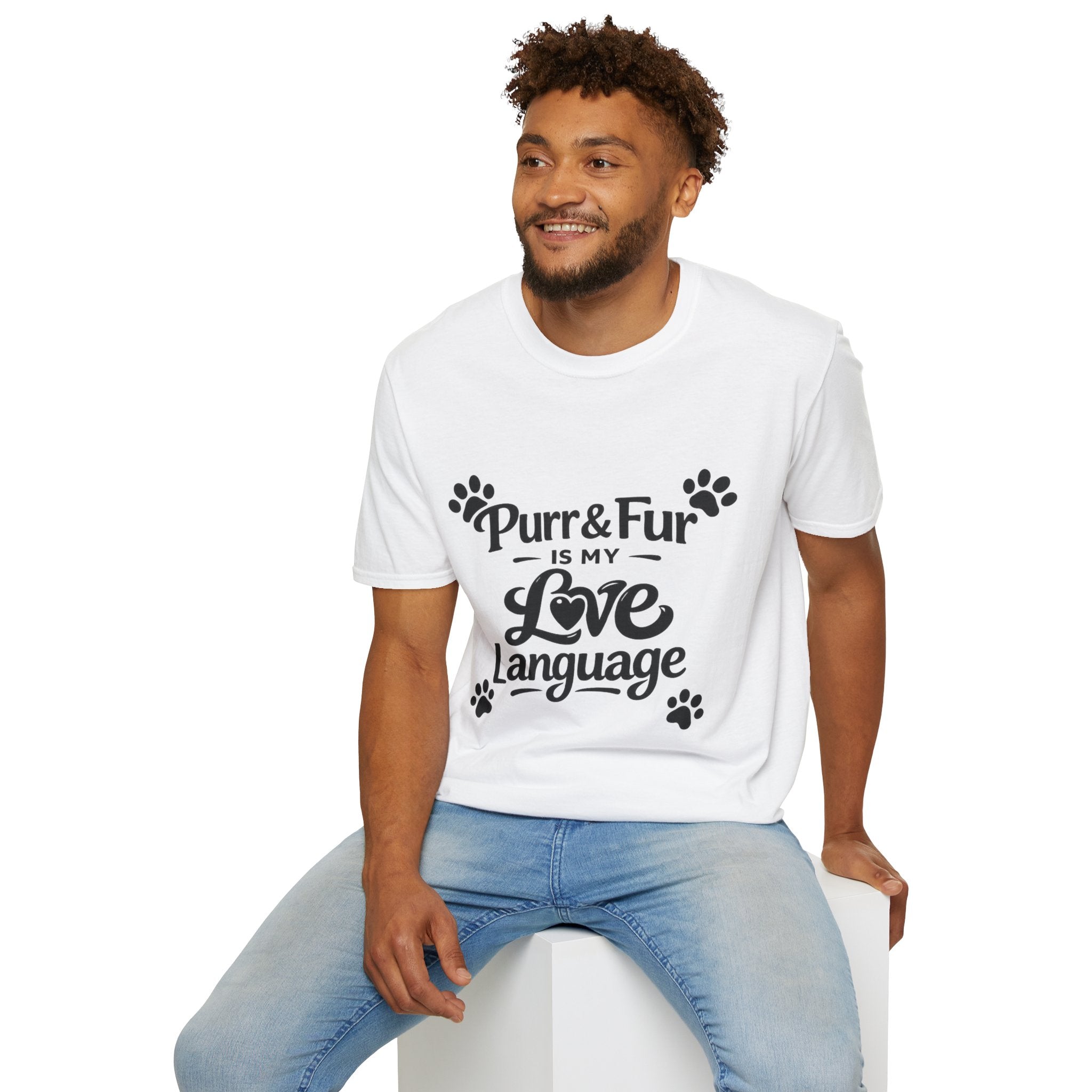 T-Shirt — "Purr & Fur Is My Love Language" Cat Lover Tee