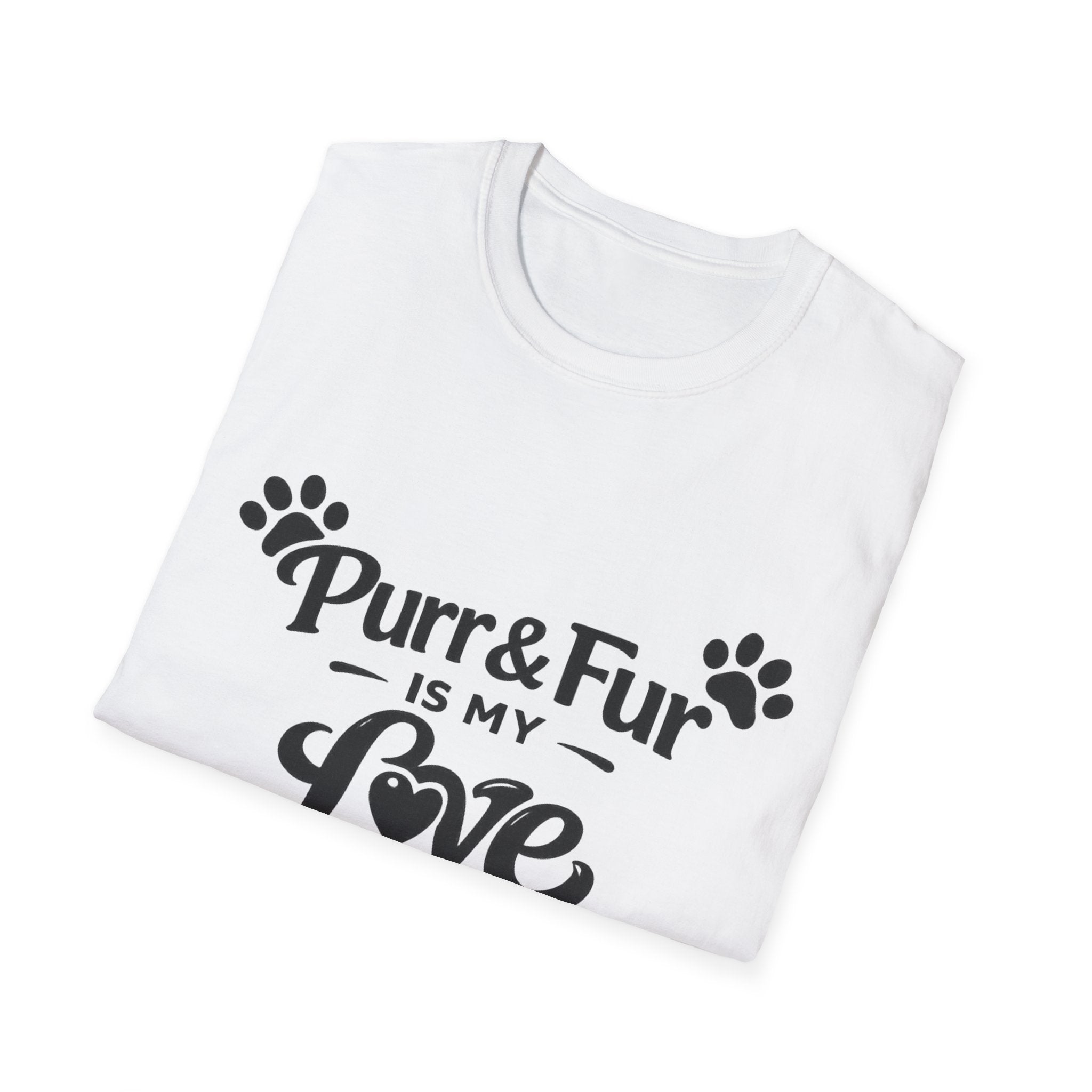 T-Shirt — "Purr & Fur Is My Love Language" Cat Lover Tee